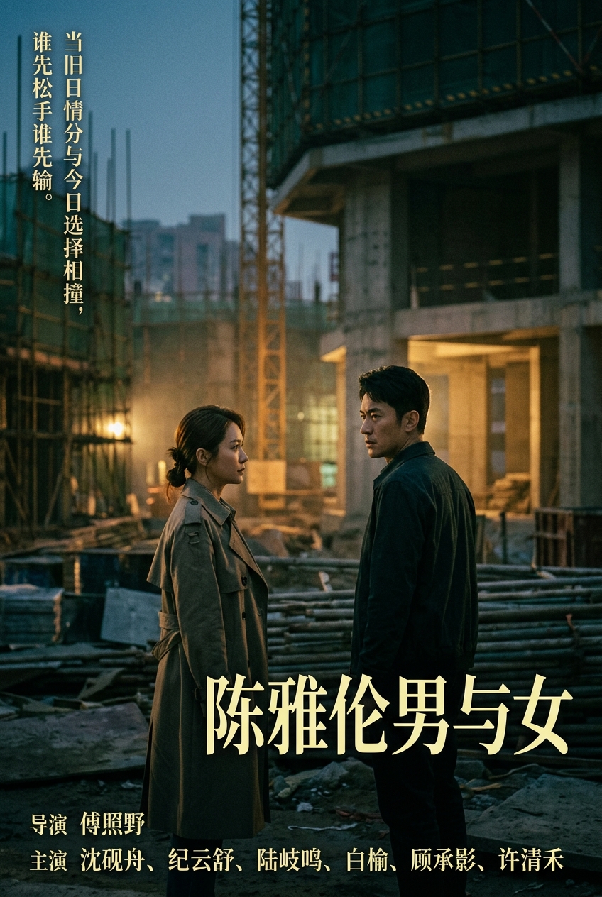 《陈雅伦男与女》剧照：纪云舒与沈砚舟在评审会走廊擦肩